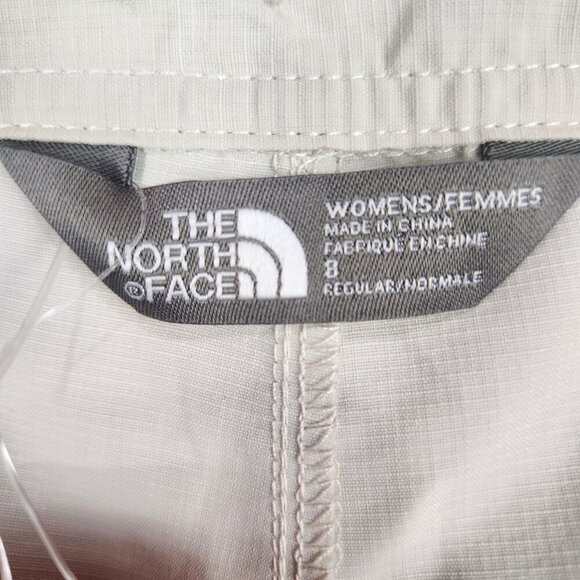 NWT The North Face Water Repellent UV Shorts Womens 8/R Tan Relaxed Wide Leg - Picture 7 of 14